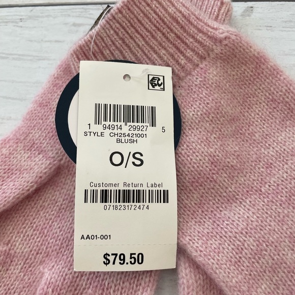 Touch Screen Compatible Gloves Charter Club 100% Cashmere Pink One-Size NWT - Picture 4 of 7